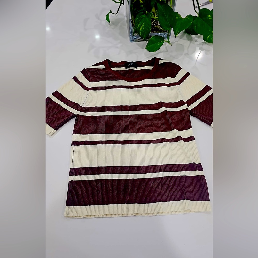Milk & Honey Striped Blouse Size L